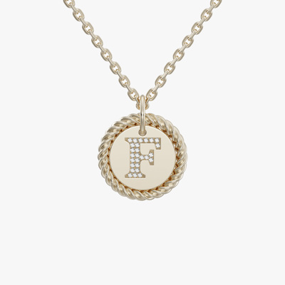 Alphabet F Diamond Pendant